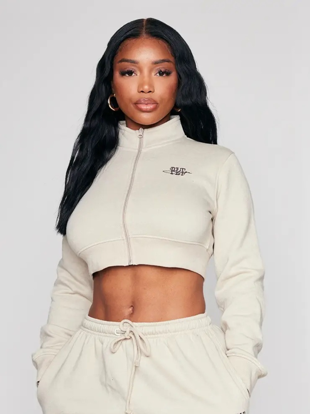 PrettyLittleThing Crop Zip Up